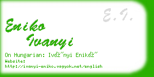 eniko ivanyi business card